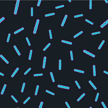 Çizgi Sihirli değnek simgesi siyah arkaplanda izole edilmiş. Yıldız şeklinde sihirli aksesuar. Sihirli güç. Vektör.