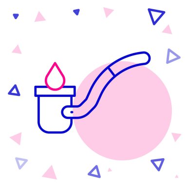 Hat Sauna kepçesi simgesi beyaz arkaplanda izole edildi. Renkli taslak konsepti. Vektör.