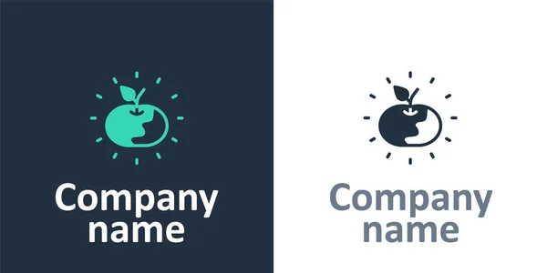 Logotype Icône Pomme Empoisonnée Isolée Sur Fond Blanc Pomme Aux — Image vectorielle