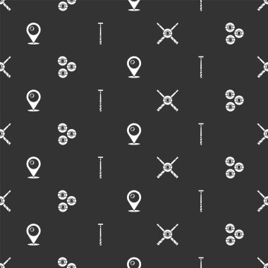 Çapraz bilardo işaretleri ve top, bilardo, konum ve kusursuz şablon ayarlayın. Vektör