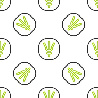 Çizgi Neptün gezegen simgesi simgesi beyaz arkaplanda izole edilmiş kusursuz desen. Astroloji, numeroloji, yıldız falı, astronomi. Vektör