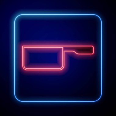 Siyah arkaplanda parlayan neon tencere simgesi izole edildi. Ot pişiriyorum. Haşlama ya da güveç besin sembolü. Vektör.