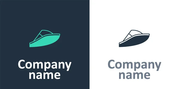 Logotype Speedboat Icône Isolée Sur Fond Blanc Modèle Conception Logo — Image vectorielle