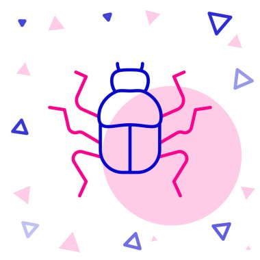 Çizgi Böceği simgesi beyaz arkaplanda izole edildi. Renkli taslak konsepti. Vektör.