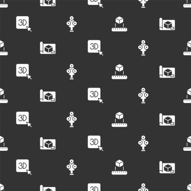 Isometric küp, mühendislik için grafikleme kağıdı, 3D yazıcı ve tarayıcıyı dikişsiz desen üzerine ayarla. Vektör.