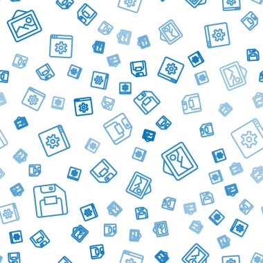 Çizgi Disket Resim Alanını ve Tarayıcı 'yı pürüzsüz desen üzerine ayarla. Vektör.