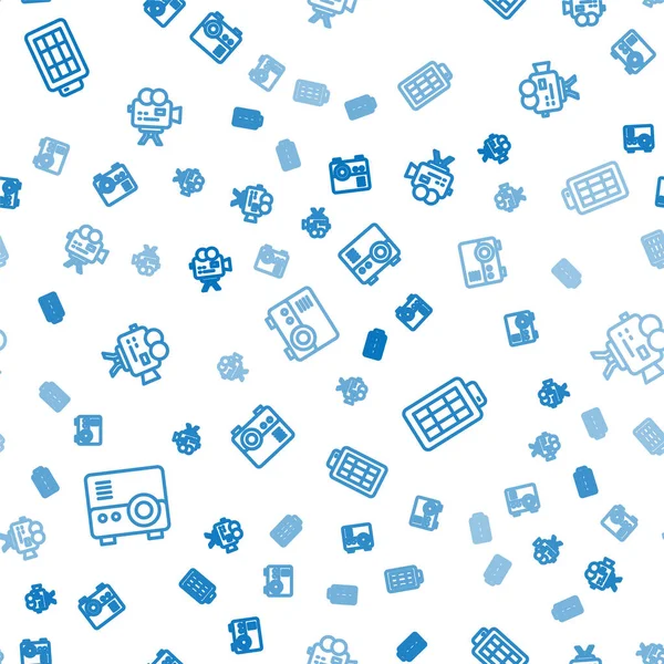 Medya projektörü, Softbox ışığı ve Retro sinema kamerasını kusursuz şekilde ayarlayın. Vektör.