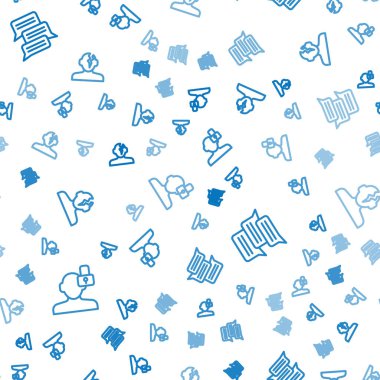 Çevrimiçi Kapalı Kişilik Psikolojik Danışmanlık ve Sorunlu Çözüm Psikolojisi 'ni kusursuz örüntüye ayarla. Vektör.