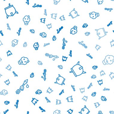 Zehirli Oku Cadı Kazanı ve Adam zehirlenmesi üzerine kusursuz bir şekilde yerleştirin. Vektör.