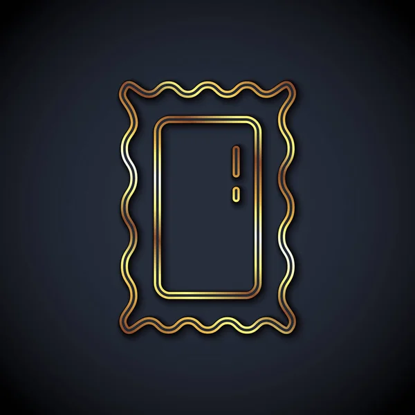 Gold Line Grand Miroir Pleine Longueur Pour Chambre Coucher Magasins — Image vectorielle