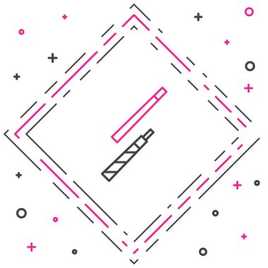 Beyaz arkaplanda çizgi bilardosu simgesi izole edildi. Renkli taslak konsepti. Vektör.