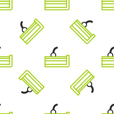 Kirazlı çizgili cheesecake dilimi, beyaz arka planda izole edilmiş meyve tepesi ikonu. Vektör.