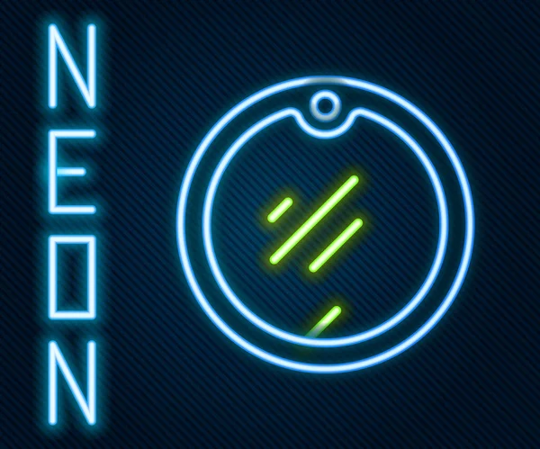 Ragyogó Neon Vonal Vágódeszka Ikon Elszigetelt Fekete Háttér Vágódeszka Szimbólum — Stock Vector