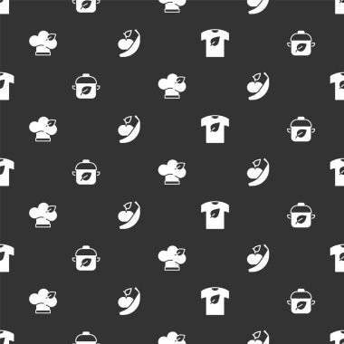 Vejetaryen gömlekli yemek diyeti, elma ve muzu pürüzsüz bir şekle sokun. Vektör.