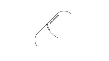 Siyah çizgi ilaç hapı ya da beyaz arkaplanda izole edilmiş tablet ikonu. Kapsül hapı ve uyuşturucu işareti. Eczane tasarımı. 4K Video hareketli grafik canlandırması.