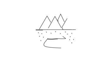 Siyah çizgi Oilfield simgesi beyaz arkaplanda izole edildi. Doğal kaynaklar, petrol ve gaz üretimi. 4K Video hareketli grafik canlandırması.