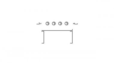 Siyah çizgi hokey masası simgesi beyaz arkaplanda izole edildi. 4K Video hareketli grafik canlandırması.