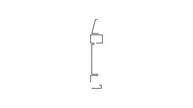 Beyaz arkaplana izole edilmiş simge çizmek için siyah renkli mum boya kalemleri. 4K Video hareketli grafik canlandırması.