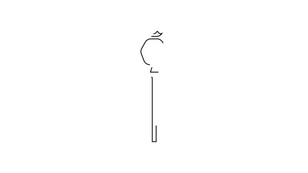 오피움 양귀비 아이콘은 배경에서 분리되었다 비디오 그래픽 애니메이션 — 비디오