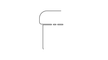 Beyaz arkaplanda siyah çizgi Paskalya pastası simgesi var. Mutlu Paskalyalar. 4K Video hareketli grafik canlandırması.