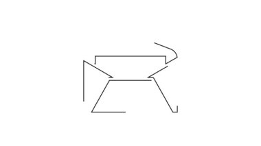 Siyah çizgi Zarf simgesi beyaz arkaplanda izole edildi. E- posta mektup sembolü. 4K Video hareketli grafik canlandırması.