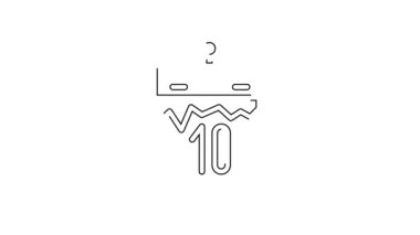 Siyah çizgi takvim simgesi beyaz arkaplanda izole edildi. Olay hatırlatma sembolü. 4K Video hareketli grafik canlandırması.