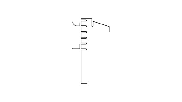 Zwarte Lijn Calliper Caliper Schaal Pictogram Geïsoleerd Witte Achtergrond Precisie — Stockvideo