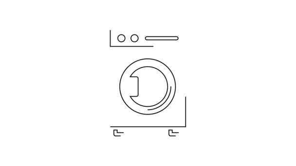 아이콘은 배경에서 분리되었습니다 세탁기 아이콘이야 세탁기 가전제품의 비디오 그래픽 애니메이션 — 비디오