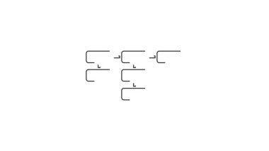 Beyaz arkaplanda siyah çizgi haritası simgesi izole edildi. 4K Video hareketli grafik canlandırması.