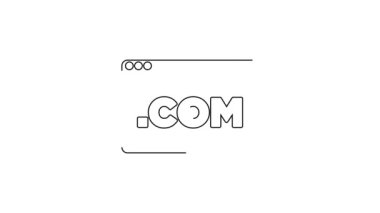 Beyaz arkaplanda siyah çizgi UI veya UX tasarım simgesi izole edildi. 4K Video hareketli grafik canlandırması.