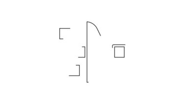 Siyah çizgi filtresi ayarı simgesi beyaz arkaplanda izole edildi. 4K Video hareketli grafik canlandırması.