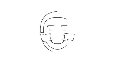 Siyah çizgi Doktor Patolog ikonu beyaz arka planda izole edildi. 4K Video hareketli grafik canlandırması.