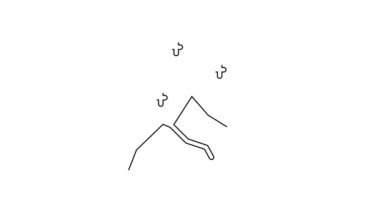 Siyah çizgi sihirli toz ikonu beyaz arkaplanda izole edildi. 4K Video hareketli grafik canlandırması.