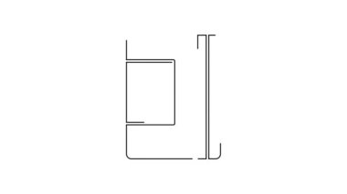 Siyah çizgi Not Defteri simgesi beyaz arkaplanda izole edildi. Spiral not defteri simgesi. Okul defteri. Yazı tahtası. Okul günlüğü. 4K Video hareketli grafik canlandırması.