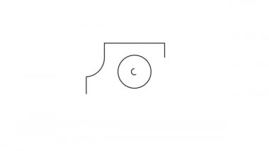 Siyah çizgi spreyi beyaz arkaplanda izole edilmiş başlık simgesini temizleyebilir. 4K Video hareketli grafik canlandırması.