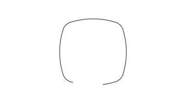 Beyaz arkaplanda siyah çizgi bilgi simgesi izole edildi. 4K Video hareketli grafik canlandırması .