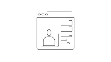 Siyah Satır Randevu uygulaması beyaz arkaplanda izole edilmiş dizüstü bilgisayar konsept simgesi. Kadın erkek profili düz tasarım. Çift ilişki için eşleşiyor. 4K Video hareketli grafik canlandırması.