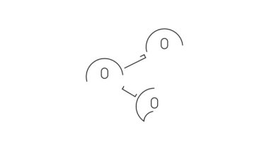 Siyah çizgi BFF ya da en iyi arkadaşlar beyaz arka planda sonsuza dek izole edilmiş ikon. 4K Video hareketli grafik canlandırması.