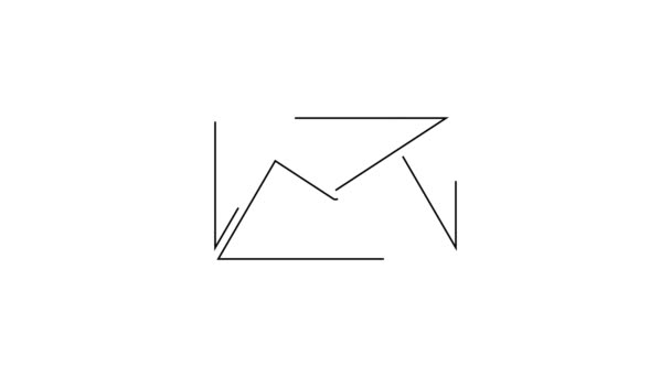Zwarte Lijn Mail Mail Icoon Geïsoleerd Witte Achtergrond Envelop Symbool — Stockvideo