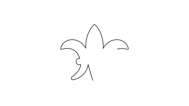 าของไอคอน Fleur แยกจากพ นหล ขาว แอน เมช นภาพเคล อนไหวว — วีดีโอสต็อก