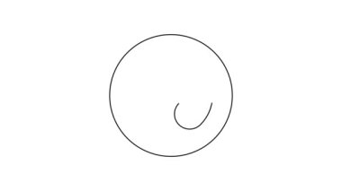 Siyah çizgi kanserli burç simgesi beyaz arka planda izole edilmiş. Astrolojik yıldız falı koleksiyonu. 4K Video hareketli grafik canlandırması.