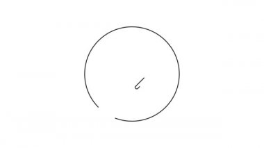 Beyaz arkaplanda siyah çizgi Venüs sembolü izole edilmiş. Astroloji, numeroloji, yıldız falı, astronomi. 4K Video hareketli grafik canlandırması.