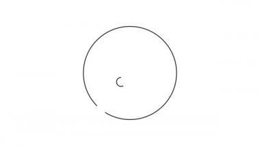 Siyah çizgi Mars sembolü beyaz arkaplanda izole edilmiş. Astroloji, numeroloji, yıldız falı, astronomi. 4K Video hareketli grafik canlandırması.