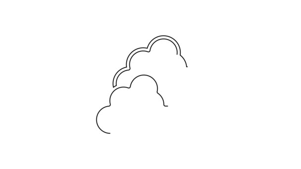구름의 아이콘은 배경에서 분리되었습니다 비디오 그래픽 애니메이션 — 비디오