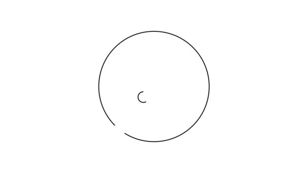 黑线火星符号图标孤立在白色背景 占星术 数位学 占星术 天文学 4K视频运动图形动画 — 图库视频影像