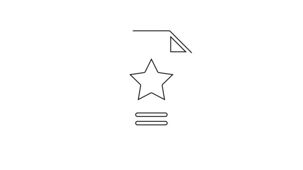 Black Line Star Constellation Zodiac Icon Isolated White Background Video — 图库视频影像