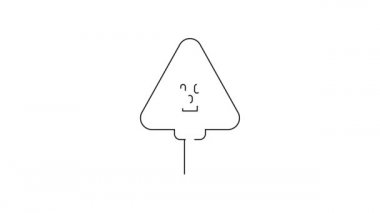 Siyah çizgi kemikleri ve kafatası, beyaz arka planda izole edilmiş toksik uyarı ikonu olarak görülüyor. 4K Video hareketli grafik canlandırması.