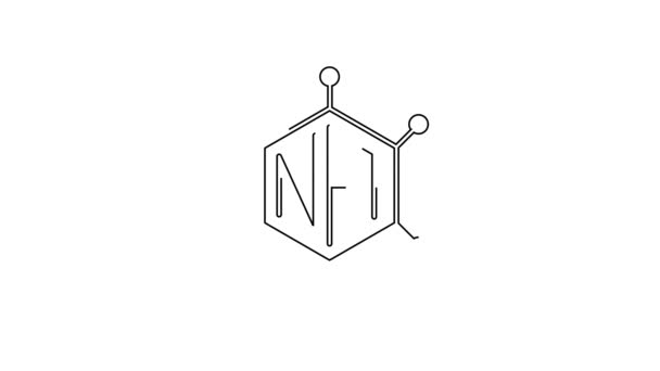 Black Line Nft Blockchain Technology Icon Isolated White Background Non — Video Stock