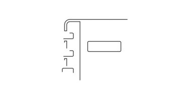 Siyah çizgi Not Defteri simgesi beyaz arkaplanda izole edildi. Spiral not defteri simgesi. Okul defteri. Yazı tahtası. Okul günlüğü. 4K Video hareketli grafik canlandırması.