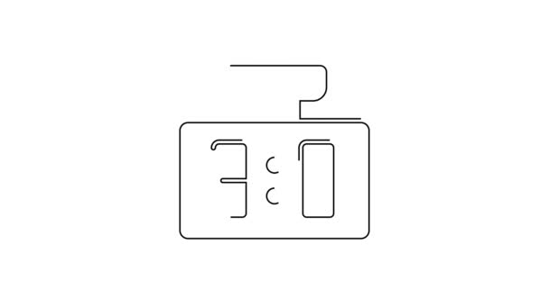 Linha Preta Esporte Painel Mecânico Ícone Exibição Resultado Isolado Fundo — Vídeo de Stock